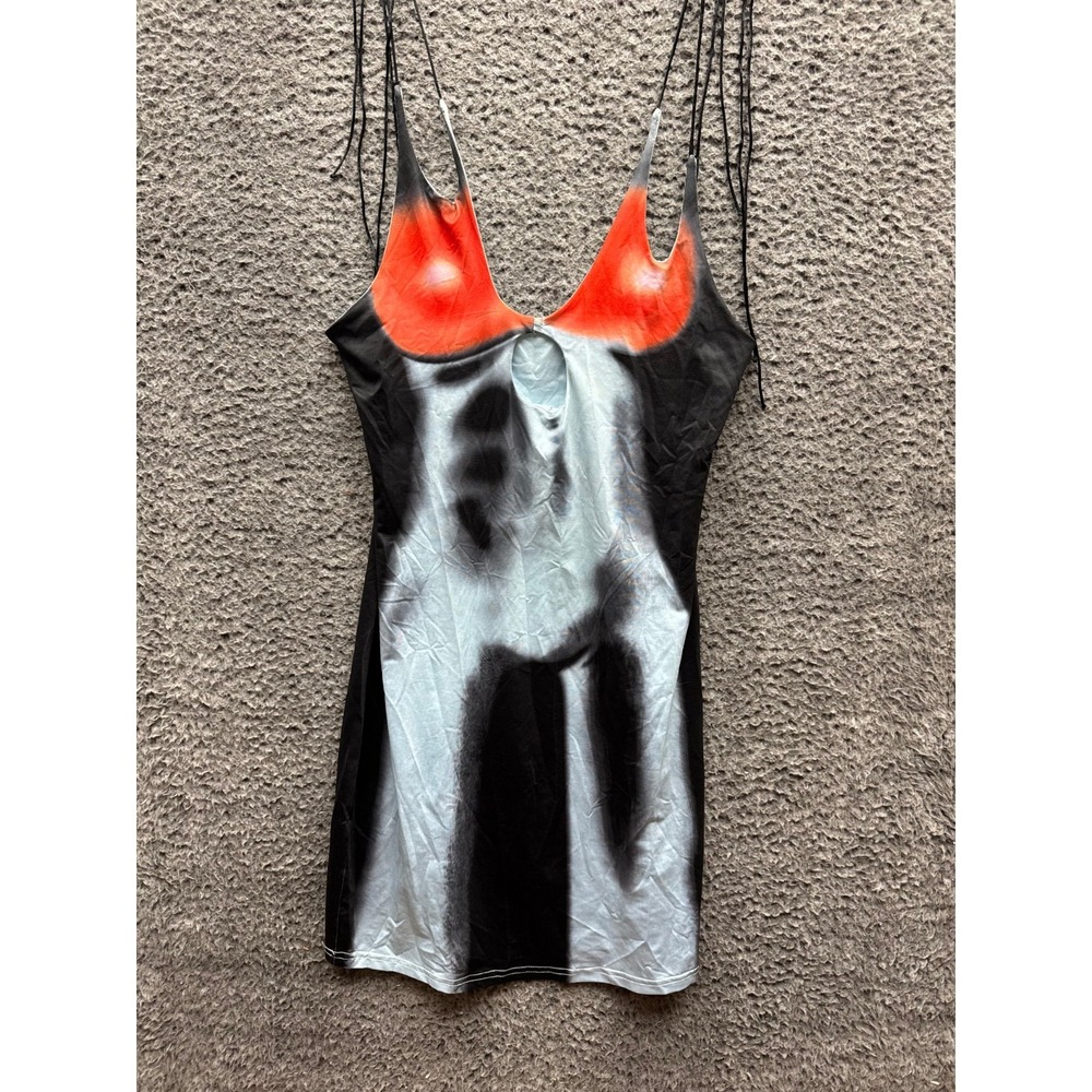 Mini Dress in Black, Silver and Red Sublimation X-ray SEXY SEXY SEXY!
